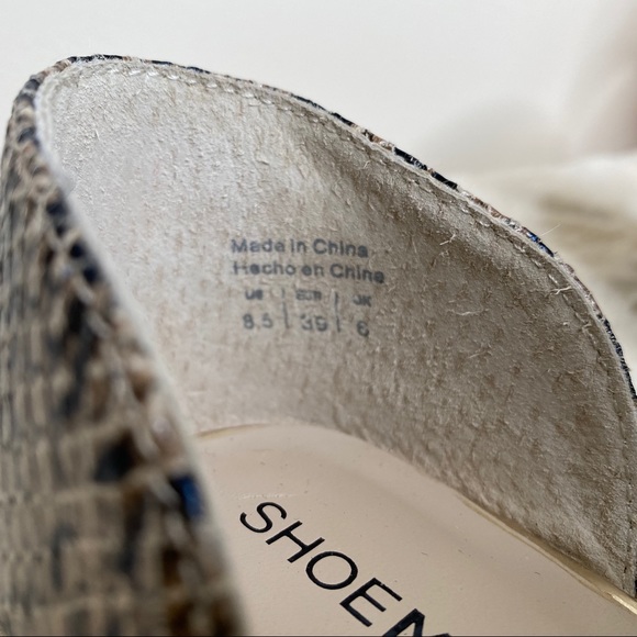 Shoemint D’Orsay Pointed Toe Snake Print Flat - Picture 5 of 5